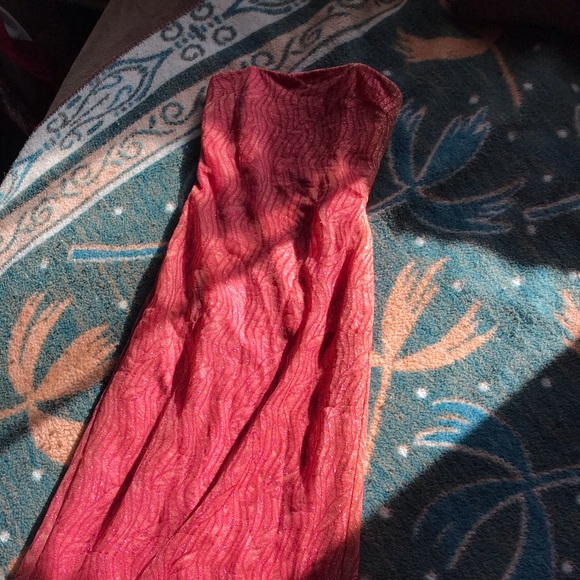 Coral long slip dress - Picture 1 of 5